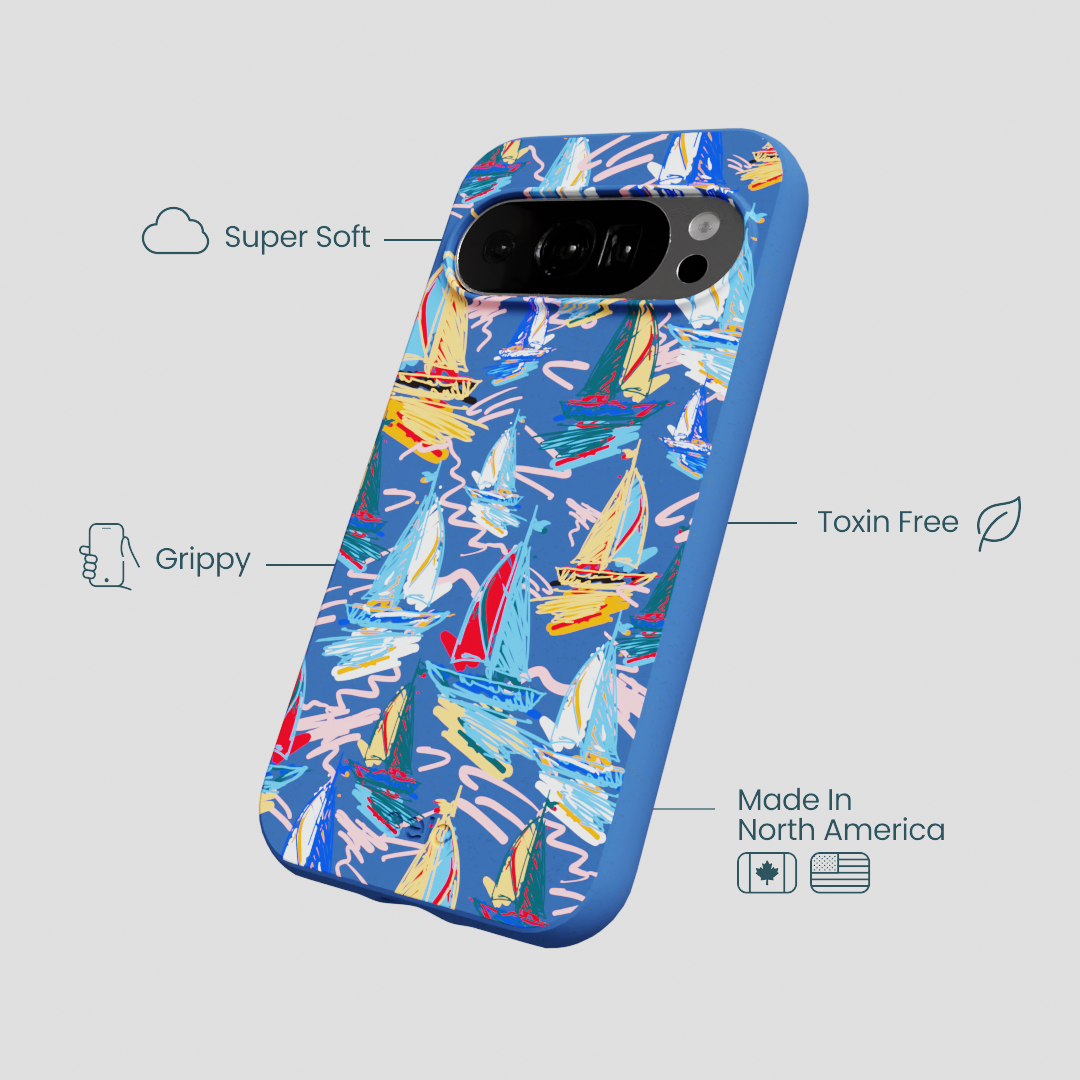 Electric Blue Dockside Dreams Google Pixel 10/10 Pro Case