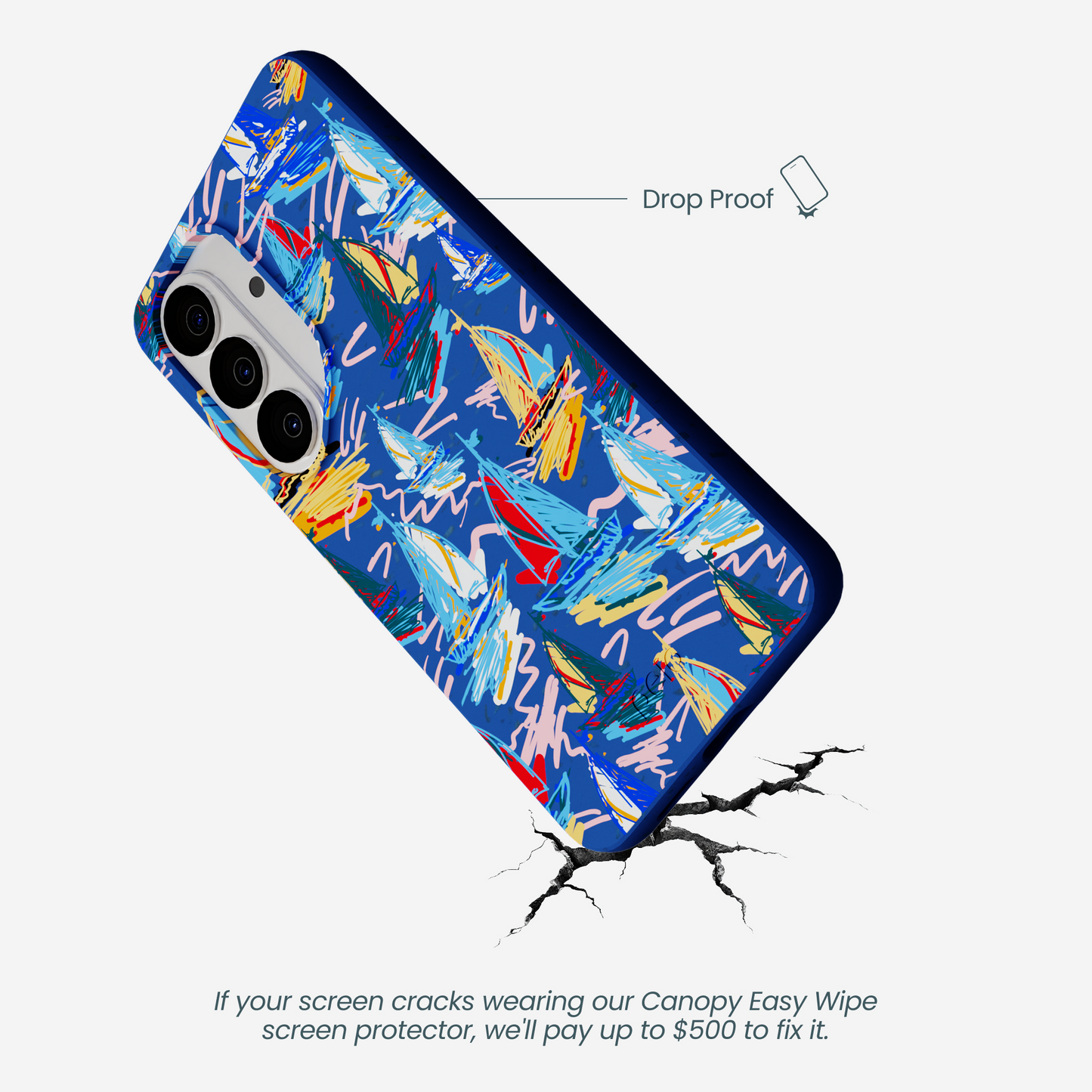 Electric Blue Dockside Dreams Samsung Galaxy S26 Case