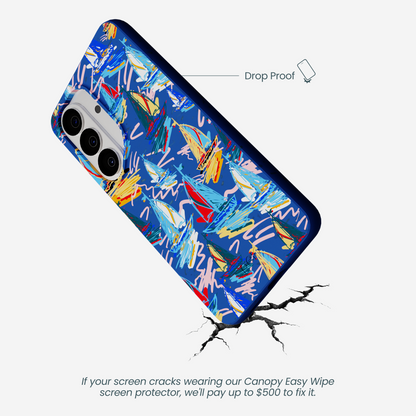 Electric Blue Dockside Dreams Samsung Galaxy S26 Case