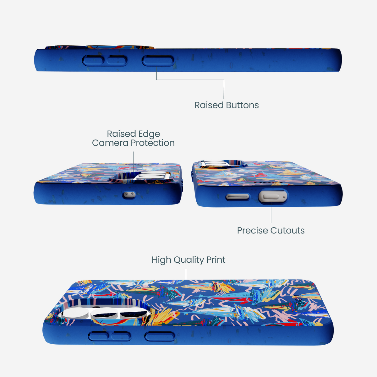 Electric Blue Dockside Dreams Samsung Galaxy S26 Case