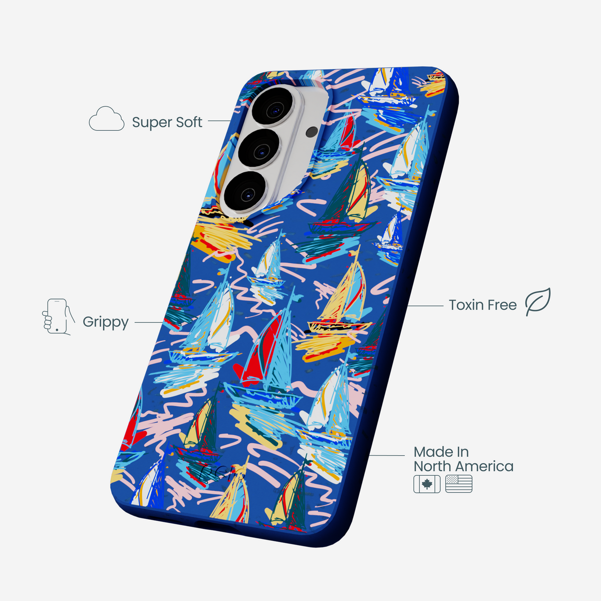 Electric Blue Dockside Dreams Samsung Galaxy S26 Case