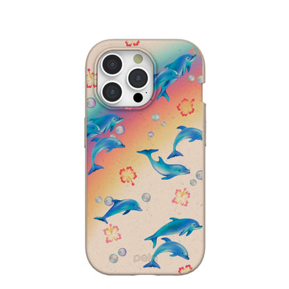 Seashell Dolphin Sunset iPhone 15 Pro Case