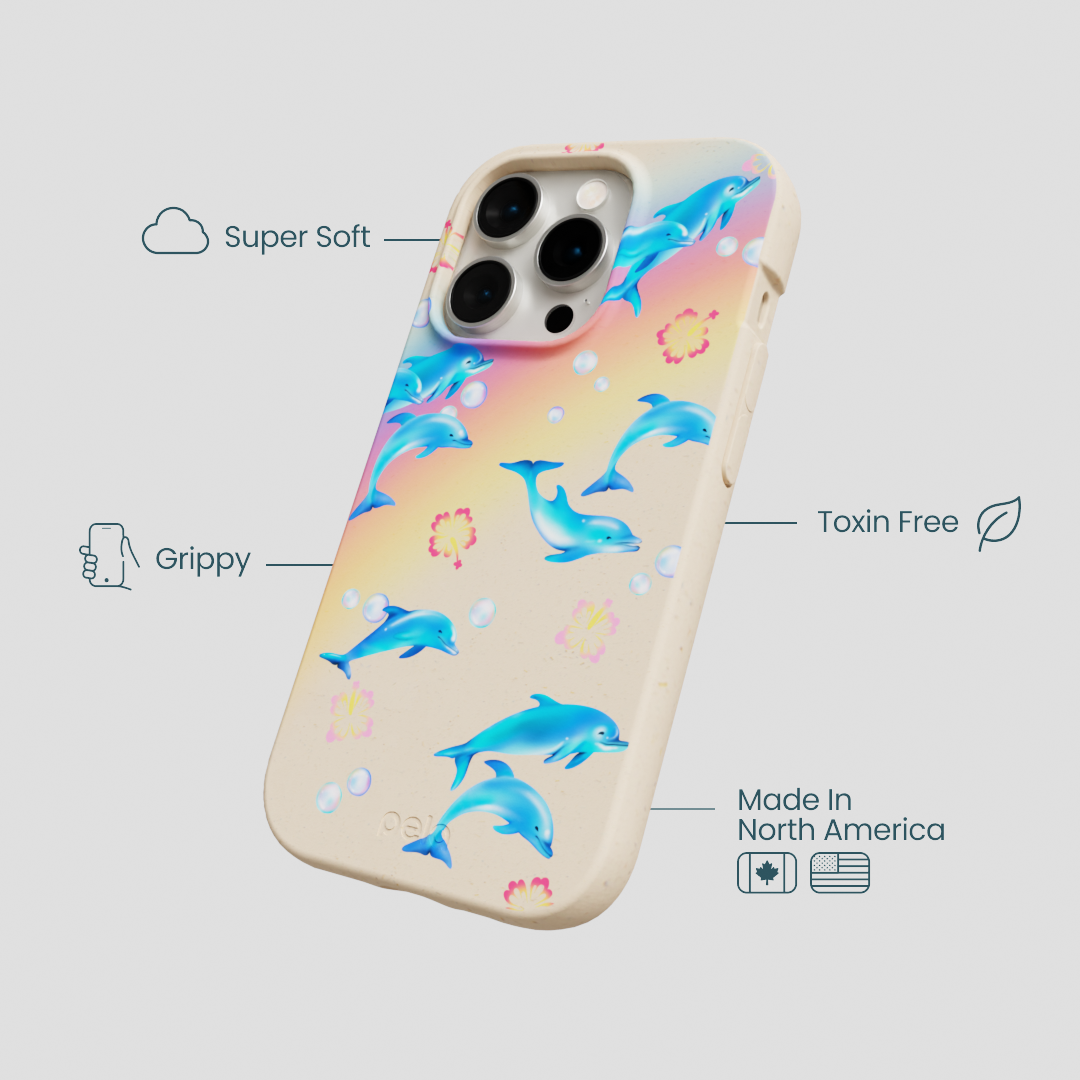 Seashell Dolphin Sunset iPhone 15 Pro Case