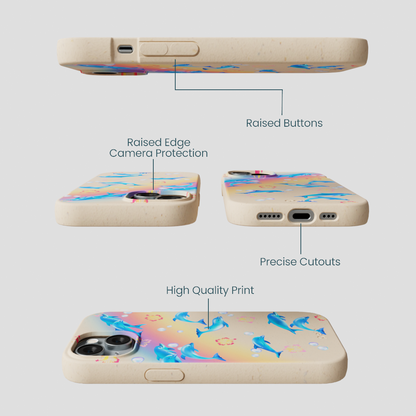 Seashell Dolphin Sunset iPhone 15 Case
