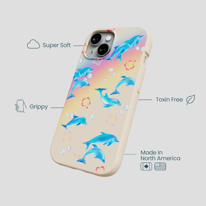 Seashell Dolphin Sunset iPhone 15 Case