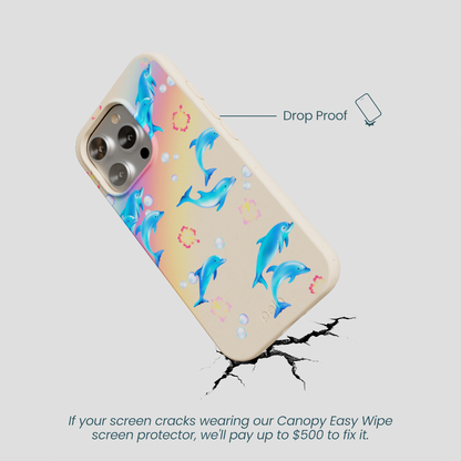 Seashell Dolphin Sunset iPhone 16 Pro Case