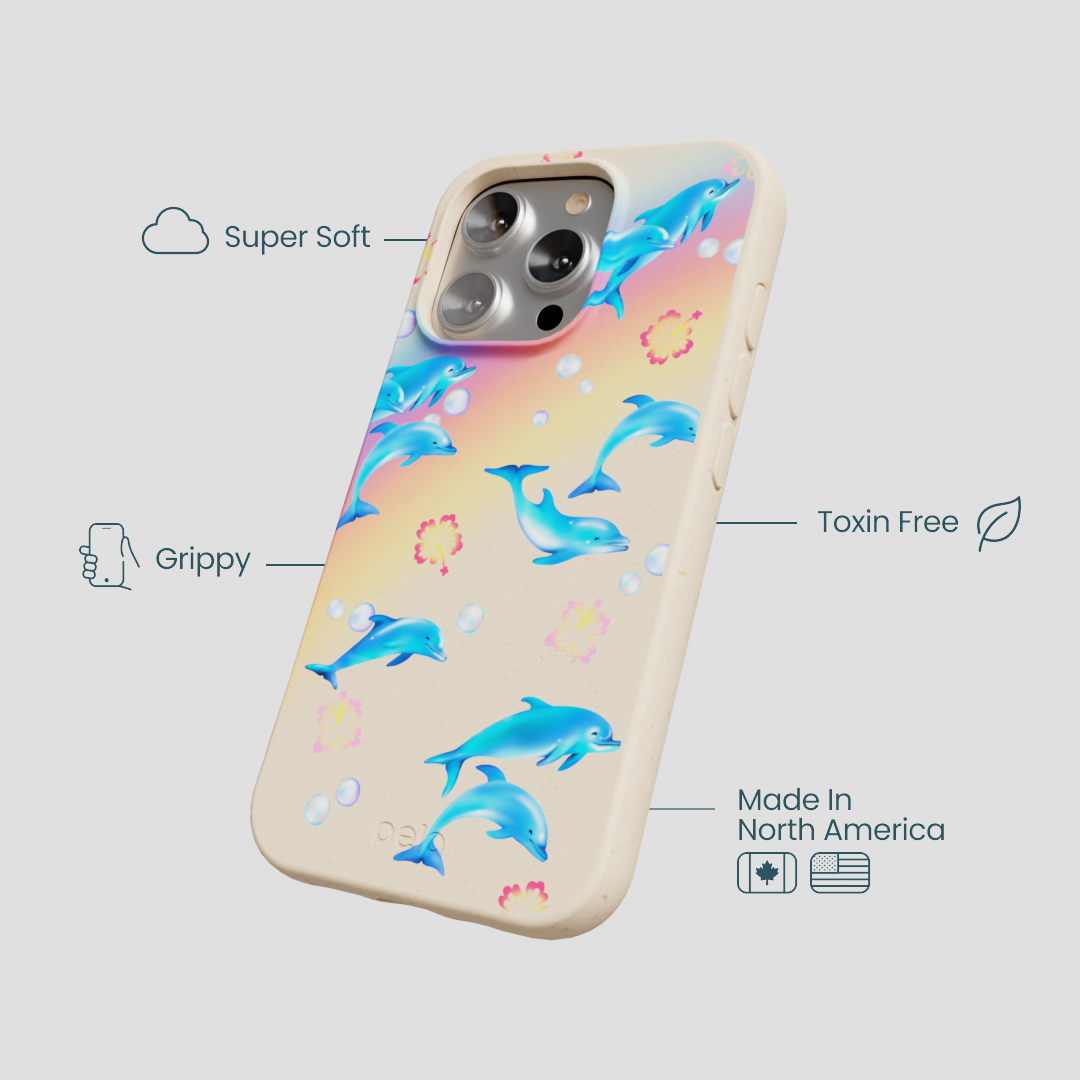 Seashell Dolphin Sunset iPhone 16 Pro Case