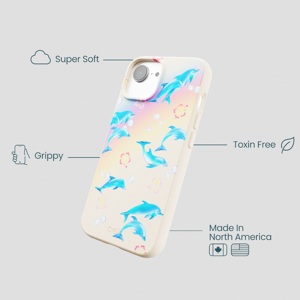 Seashell Dolphin Sunset iPhone 16e/17e Case