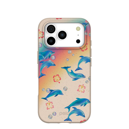 Seashell Dolphin Sunset iPhone 17 Pro Case