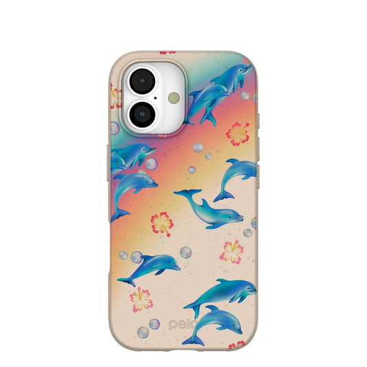Seashell Dolphin Sunset iPhone 17 Case
