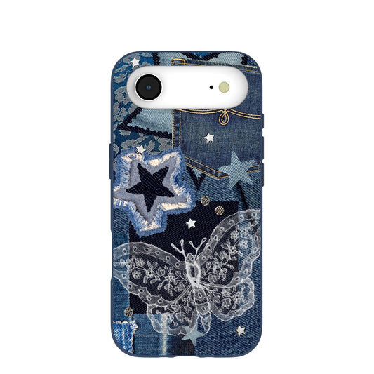 Navy Blue Double Denim iPhone Air Case