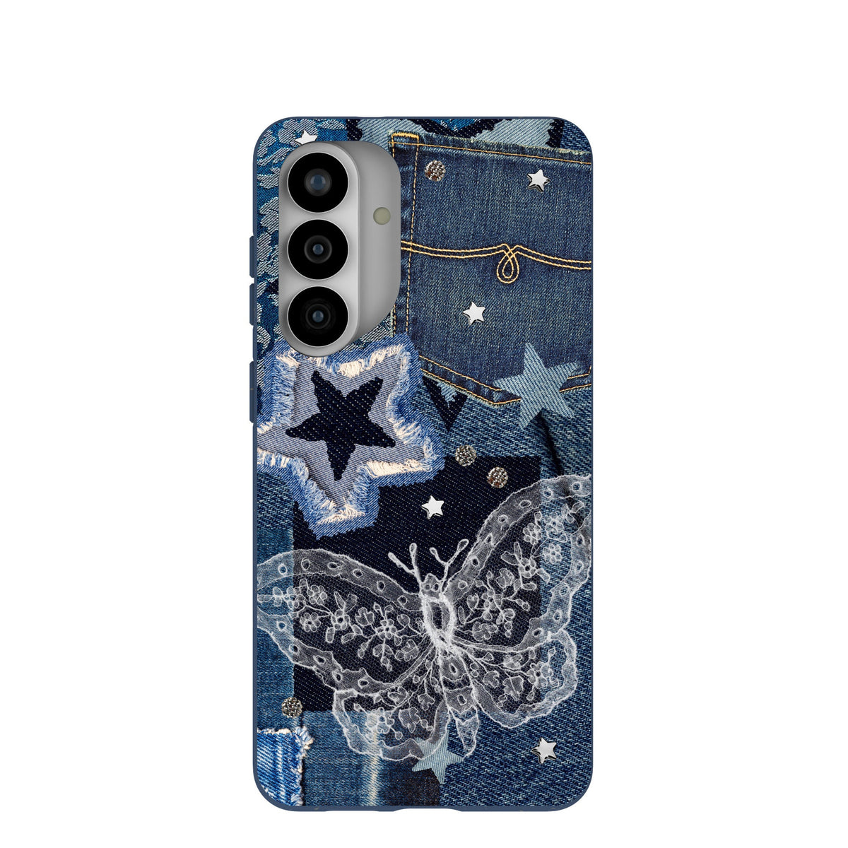 Navy Blue Double Denim Samsung Galaxy S26+(Plus) Case