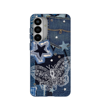 Navy Blue Double Denim Samsung Galaxy S26+(Plus) Case