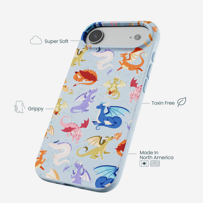 Powder Blue Dragon Cuties iPhone Air Case