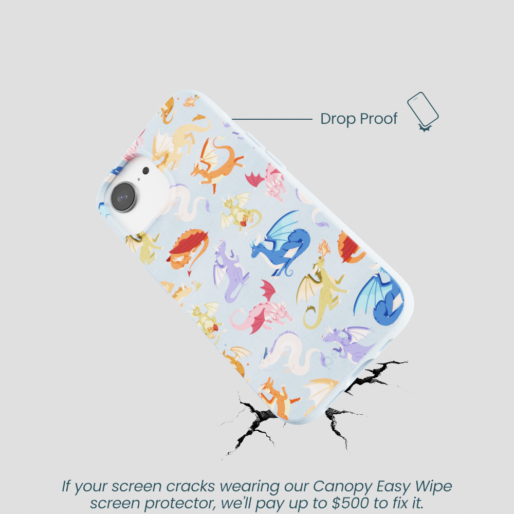 Powder Blue Dragon Cuties iPhone 16e/17e Case