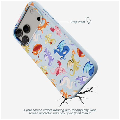 Powder Blue Dragon Cuties iPhone 17 Pro Max Case