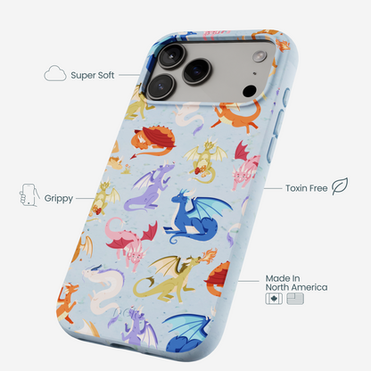 Powder Blue Dragon Cuties iPhone 17 Pro Max Case