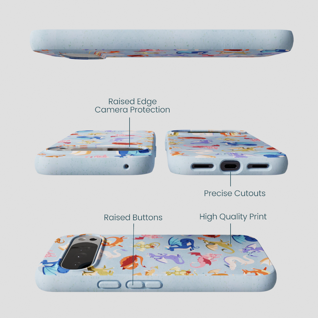 Powder Blue Dragon Cuties Google Pixel 10 Pro XL Case
