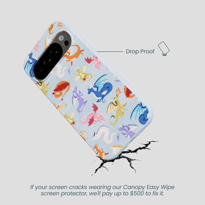 Powder Blue Dragon Cuties Google Pixel 10/10 Pro Case
