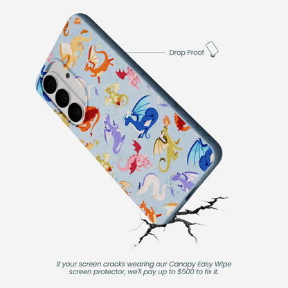 Powder Blue Dragon Cuties Samsung Galaxy S26 Case
