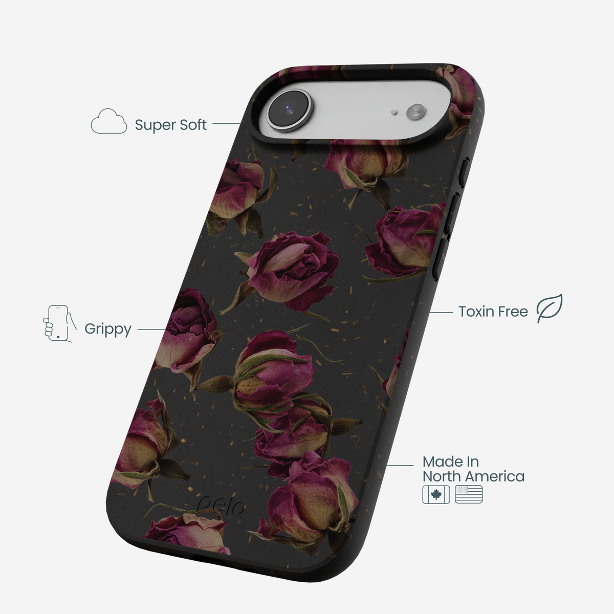 Black Dried Rosebuds iPhone Air Case