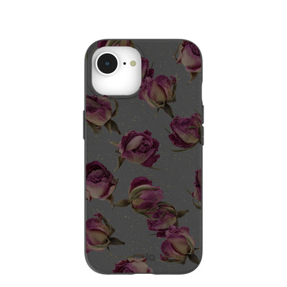 Black Dried Rosebuds iPhone 16e/17e Case