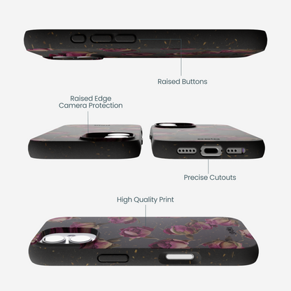 Black Dried Rosebuds iPhone 17 Case
