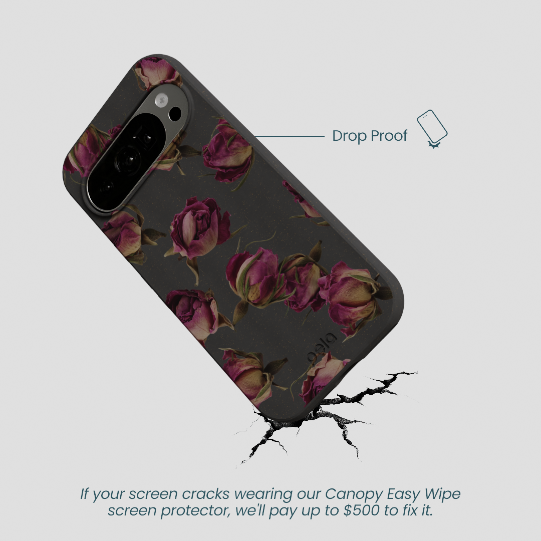 Black Dried Rosebuds Google Pixel 10/10 Pro Case