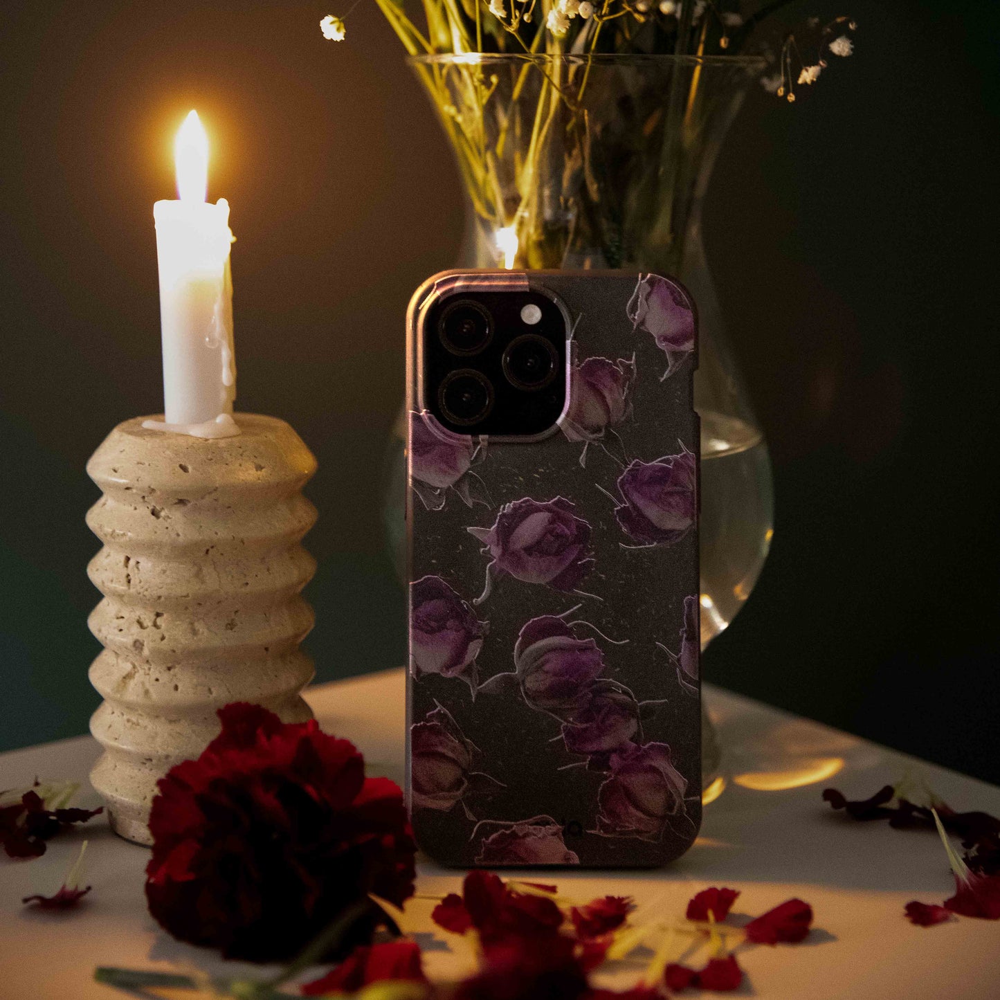 Black Dried Rosebuds Google Pixel 10/10 Pro Case
