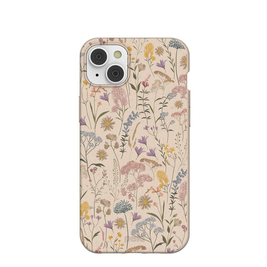 Seashell Dusty Petals iPhone 14 Plus Case