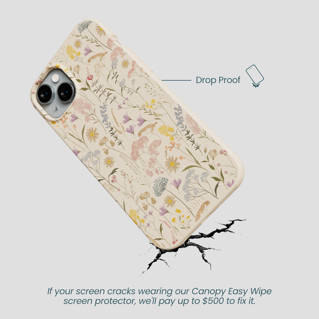 Seashell Dusty Petals iPhone 14 Plus Case
