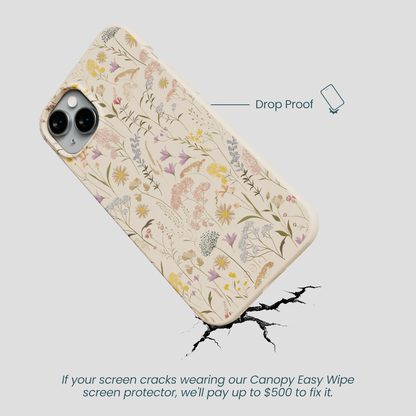Seashell Dusty Petals iPhone 14 Plus Case