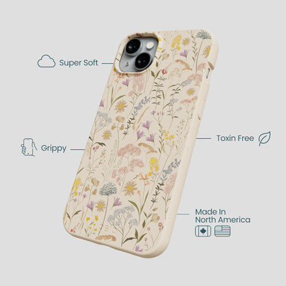 Seashell Dusty Petals iPhone 14 Plus Case