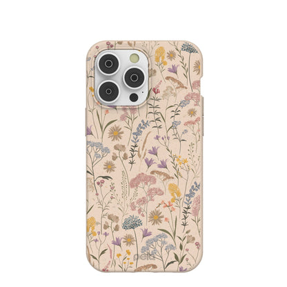Seashell Dusty Petals iPhone 14 Pro Max Case