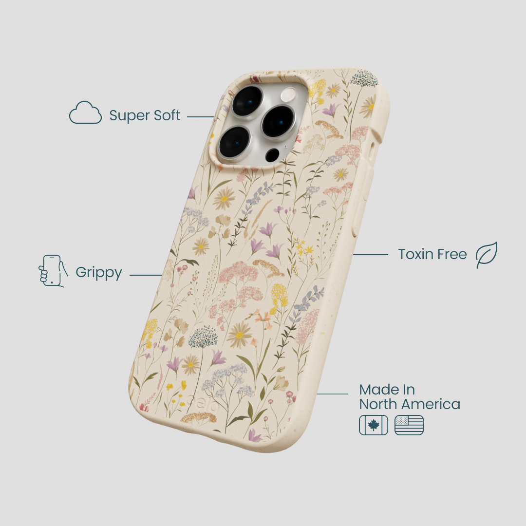 Seashell Dusty Petals iPhone 14 Pro Case