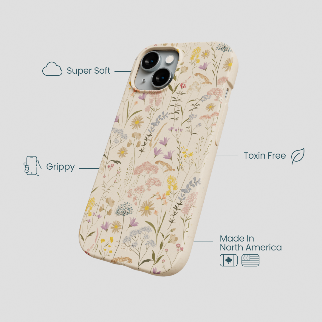 Seashell Dusty Petals iPhone 14 Case