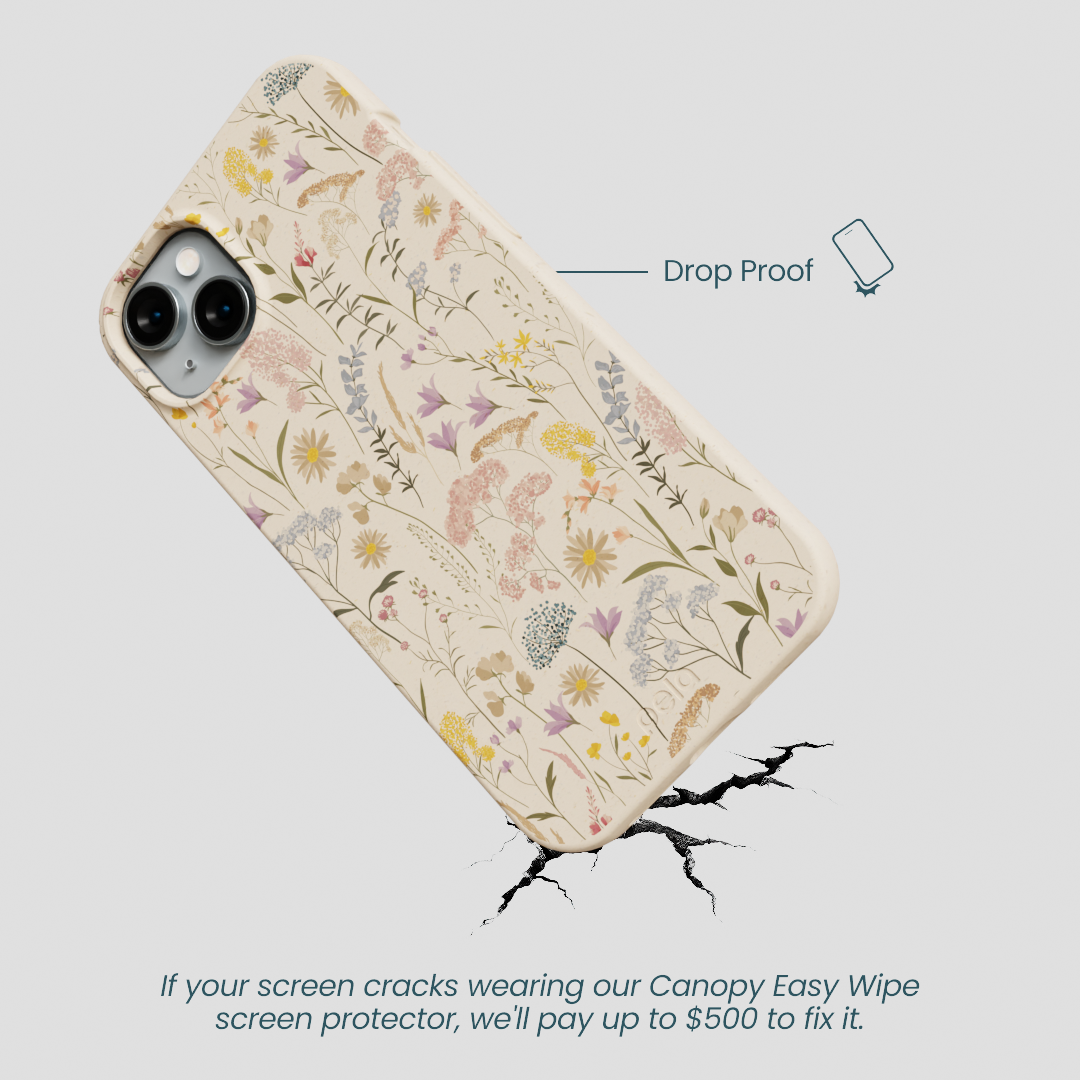 Seashell Dusty Petals iPhone 15 Plus Case
