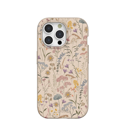 Seashell Dusty Petals iPhone 15 Pro Case
