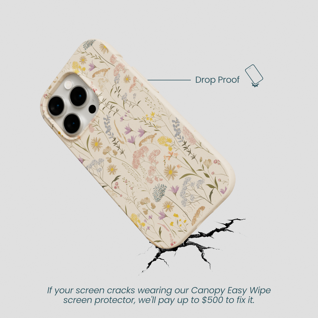 Seashell Dusty Petals iPhone 15 Pro Case