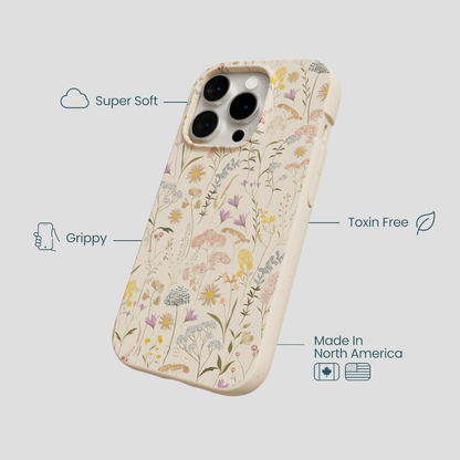 Seashell Dusty Petals iPhone 15 Pro Case