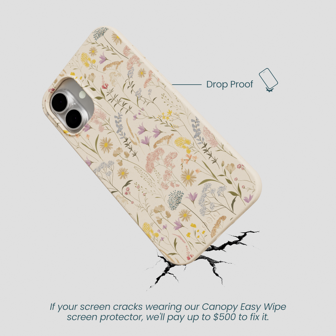 Seashell Dusty Petals iPhone 16 Plus Case