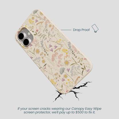 Seashell Dusty Petals iPhone 16 Plus Case