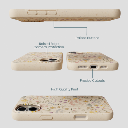Seashell Dusty Petals iPhone 16 Plus Case