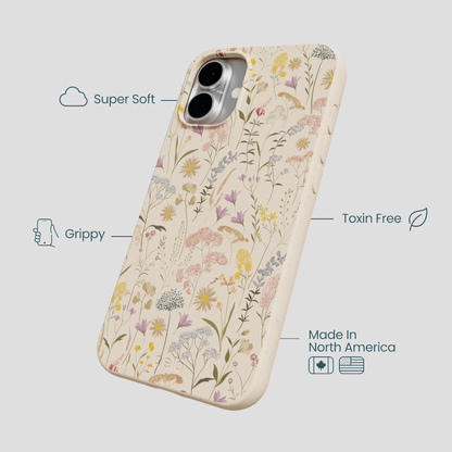 Seashell Dusty Petals iPhone 16 Plus Case