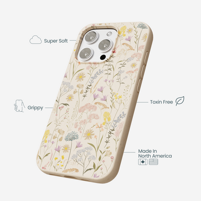 Seashell Dusty Petals iPhone 16 Pro Max Case