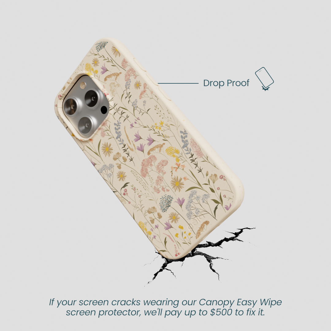Seashell Dusty Petals iPhone 16 Pro Case