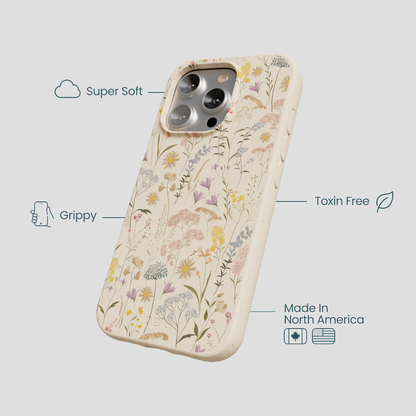 Seashell Dusty Petals iPhone 16 Pro Case