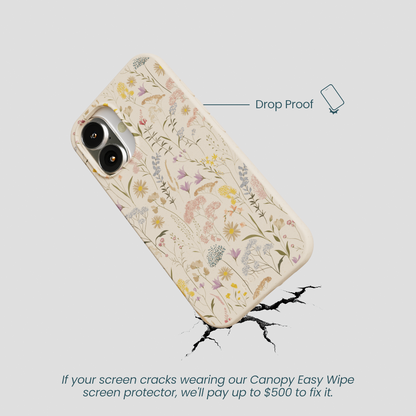Seashell Dusty Petals iPhone 16 Case