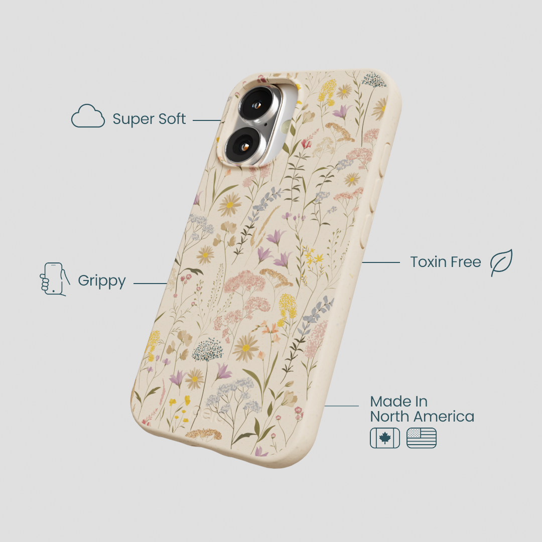 Seashell Dusty Petals iPhone 16 Case