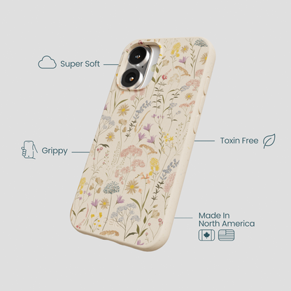 Seashell Dusty Petals iPhone 16 Case